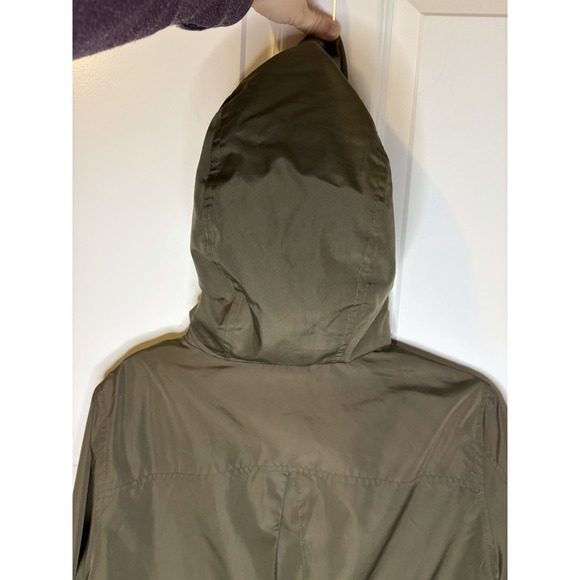 A New Day Jacket Womens XL Green Water Resistant Hooded Parka Raincoat Pockets - Picture 12 of 15